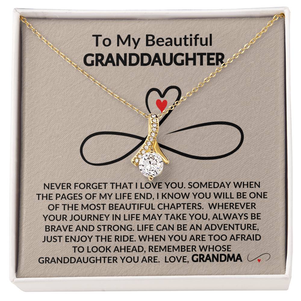 To My Beautiful Granddaughter Alluring Necklace