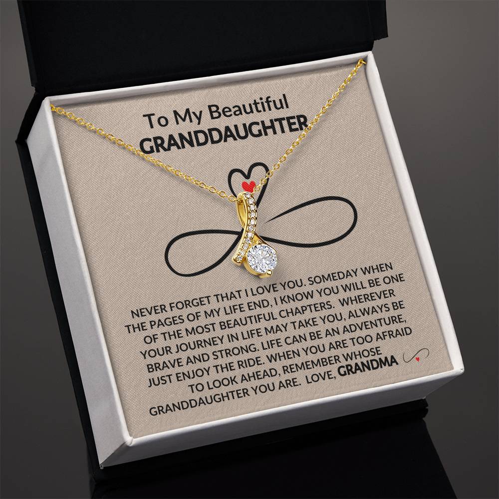 To My Beautiful Granddaughter Alluring Necklace