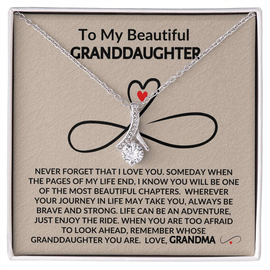 To My Beautiful Granddaughter Alluring Necklace