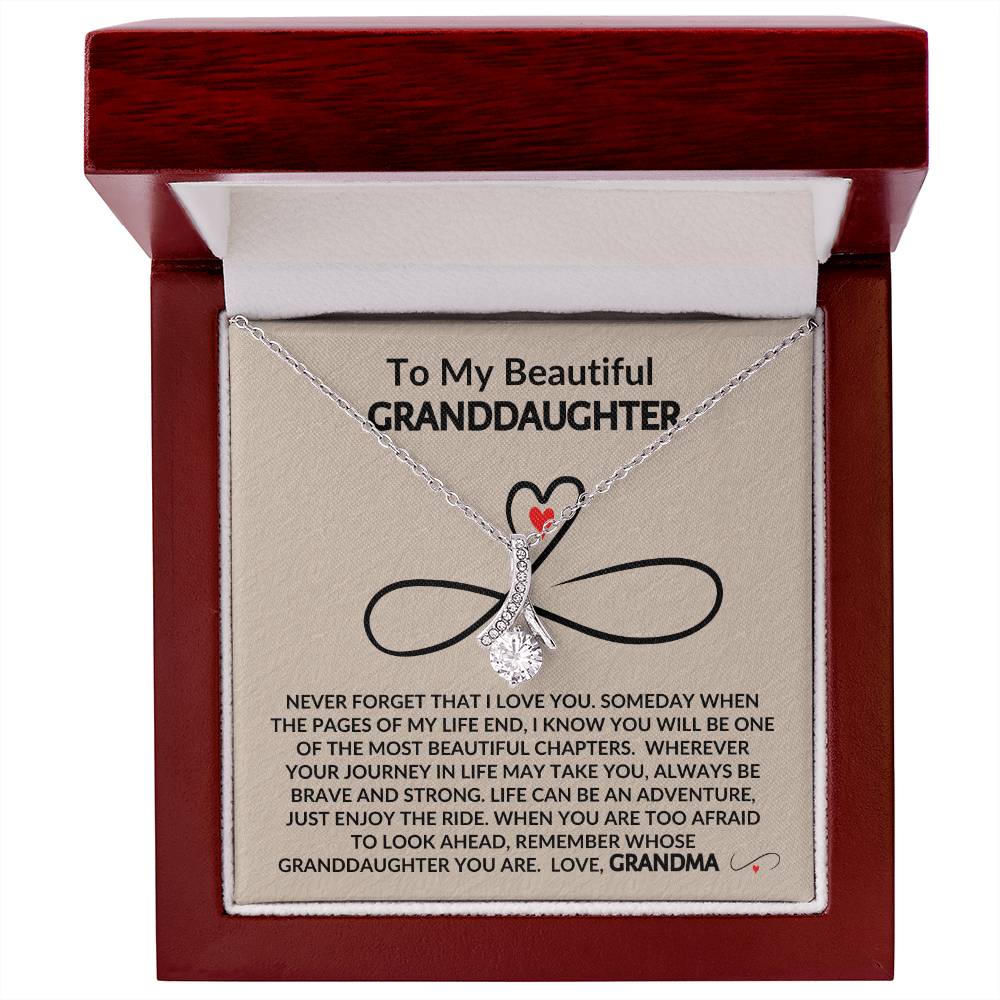 To My Beautiful Granddaughter Alluring Necklace