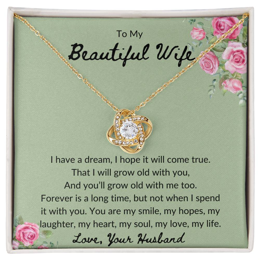 To My Beautiful Wife Necklace / I Love You Gift for Wife