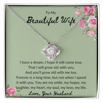 To My Beautiful Wife Necklace / I Love You Gift for Wife