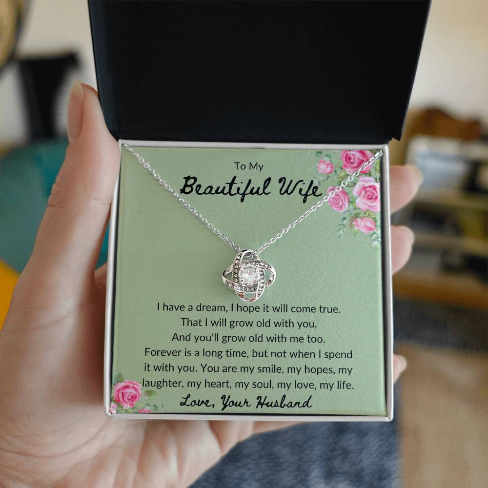 To My Beautiful Wife Necklace / I Love You Gift for Wife