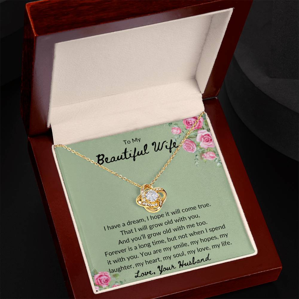 To My Beautiful Wife Necklace / I Love You Gift for Wife