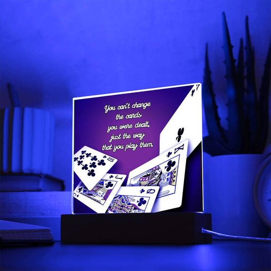 Card Master's Night Light / Acrylic Plaque Dorm Decor