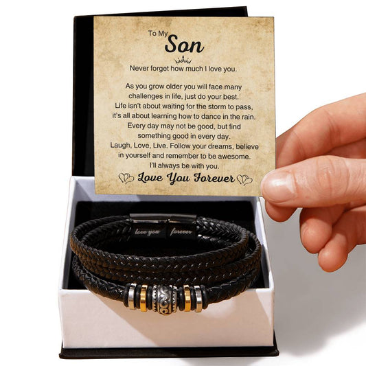 To My Son Love You Forever Bracelet