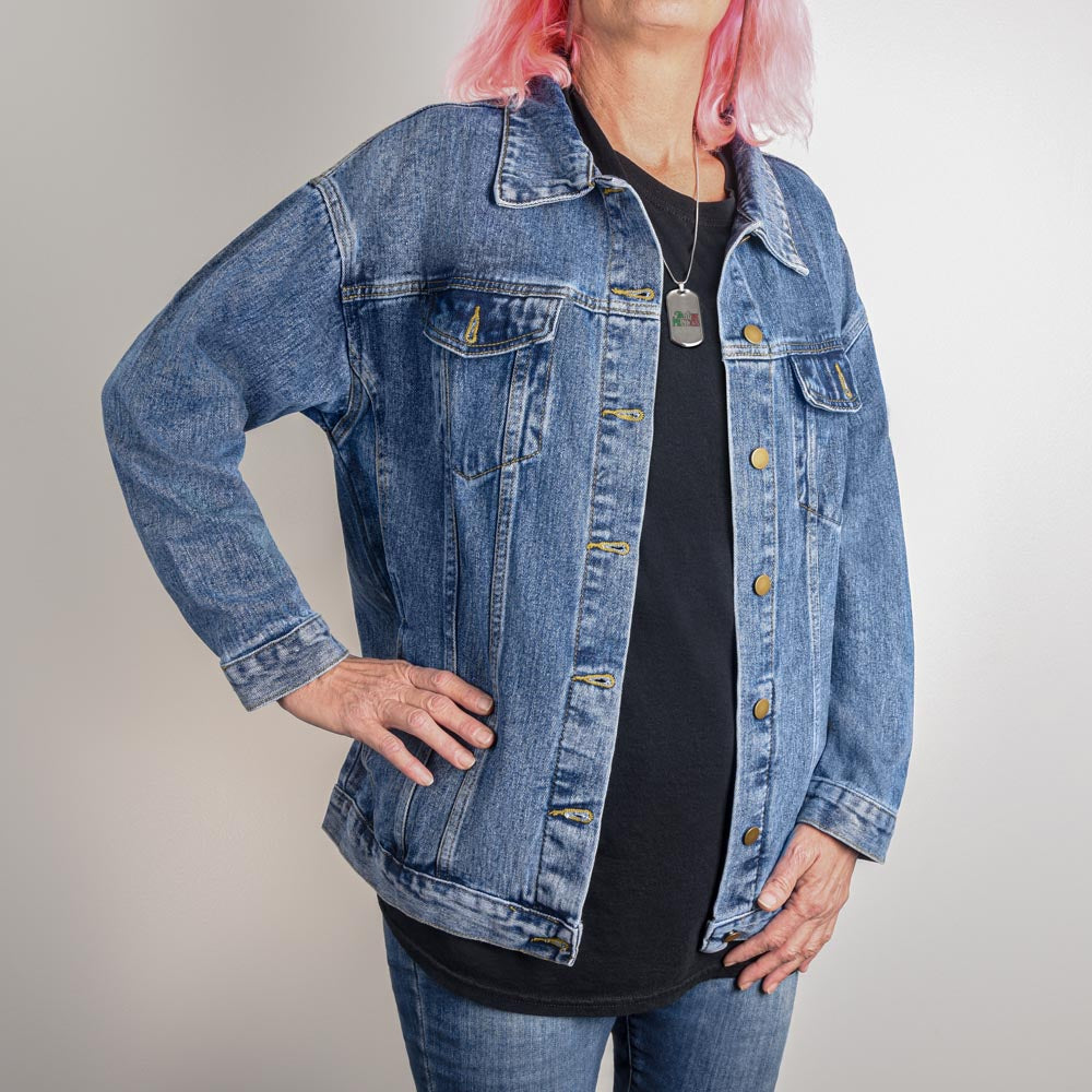 She Loves Jesus & America Too Denim Jacket