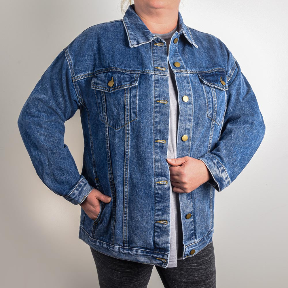 She Loves Jesus & America Too Denim Jacket