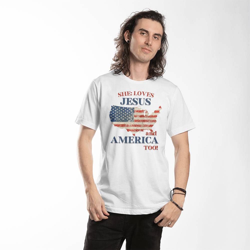 She Loves Jesus & America Too Shirt