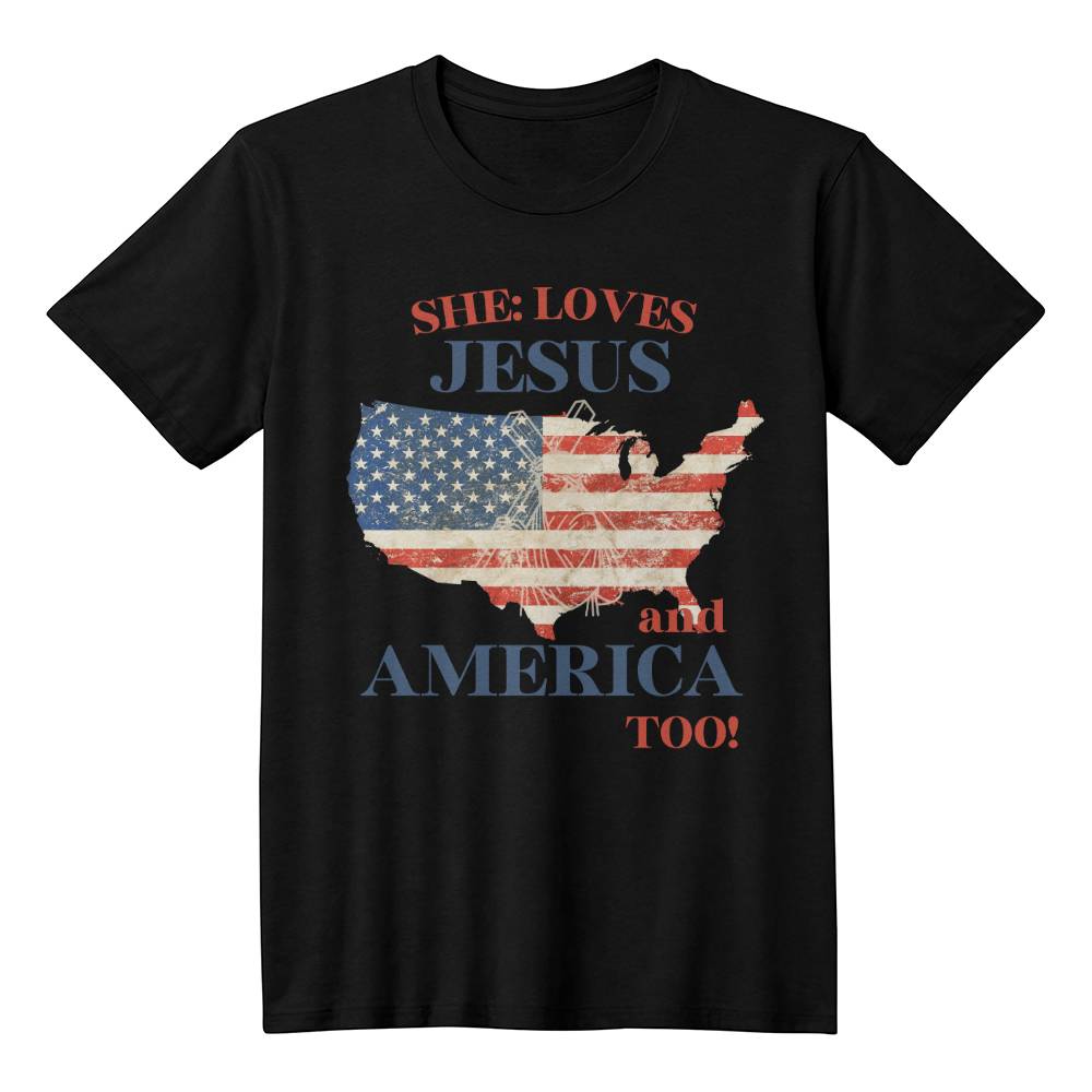 She Loves Jesus & America Too Shirt