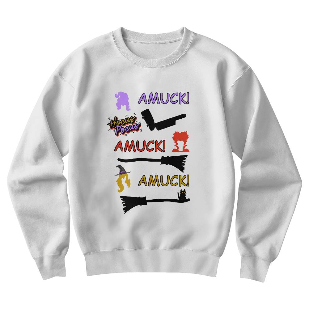 AMUCK AMUCK AMUCK Halloween Sweatshirt Adult