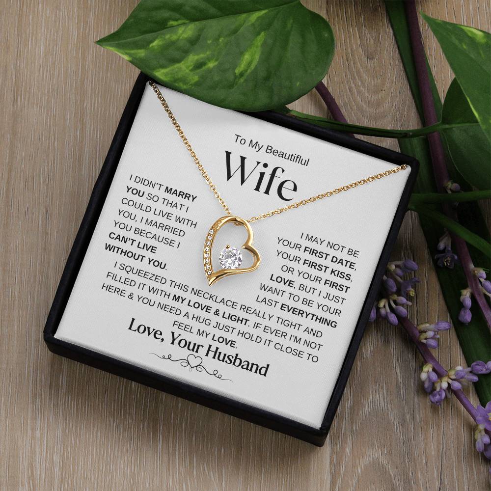 To My Beautiful Wife Forever Love Knot Necklace WB2