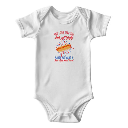 4th of July Hot Dog Onesie