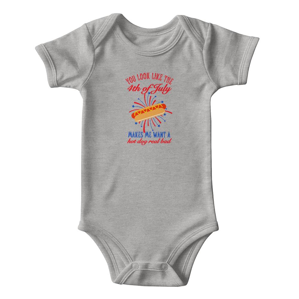 4th of July Hot Dog Onesie