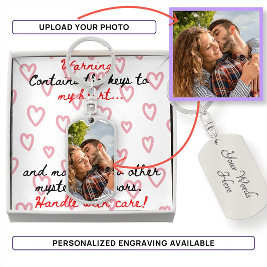 Buyer Supplied Photo Key Chain for Your Love